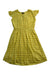A Yellow Short Sleeve Dresses from Velveteen in size 10Y for girl. (Front View)