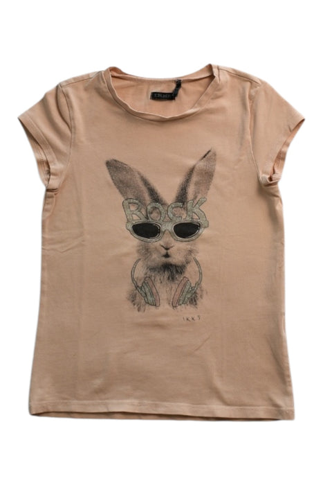 A Peach Short Sleeve T Shirts from IKKS in size 8Y for girl. (Front View)