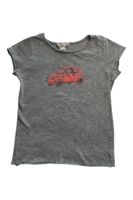 A Grey Short Sleeve T Shirts from Bonpoint in size 6T for girl. (Front View)