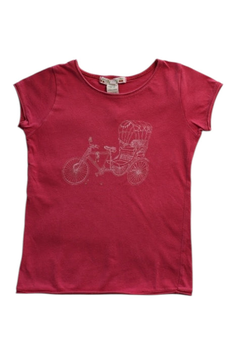 A Red Short Sleeve T Shirts from Bonpoint in size 4T for girl. (Front View)
