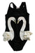 A Black Swimsuits from Seed in size 9Y for girl. (Front View)