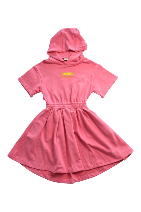 A Pink Short Sleeve Dresses from Fendi in size 8Y for girl. (Front View)