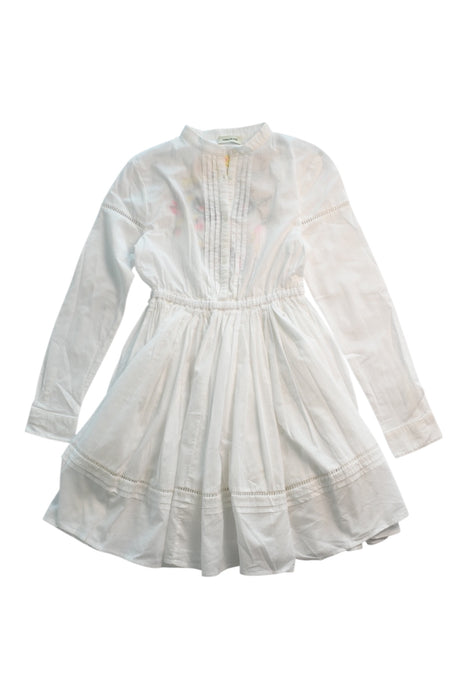 A White Long Sleeve Dresses from Zadig & Voltaire in size 12Y for girl. (Front View)