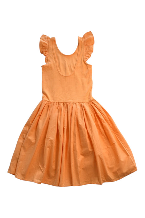 A Orange Sleeveless Dresses from Molo in size 12Y for girl. (Back View)