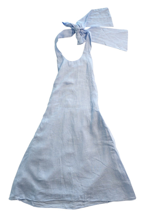A Blue Sleeveless Dresses from Baliene in size 10Y for girl. (Front View)