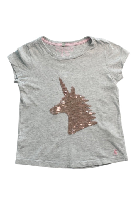 A Grey Short Sleeve Tops from Joules in size 8Y for girl. (Front View)