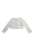 A White Cardigans from Jacadi in size 6T for girl. (Front View)