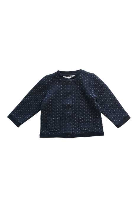 A Navy Puffer/Quilted Jackets from Bout'Chou in size 12-18M for girl. (Front View)