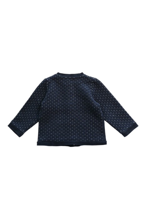 A Navy Puffer/Quilted Jackets from Bout'Chou in size 12-18M for girl. (Back View)
