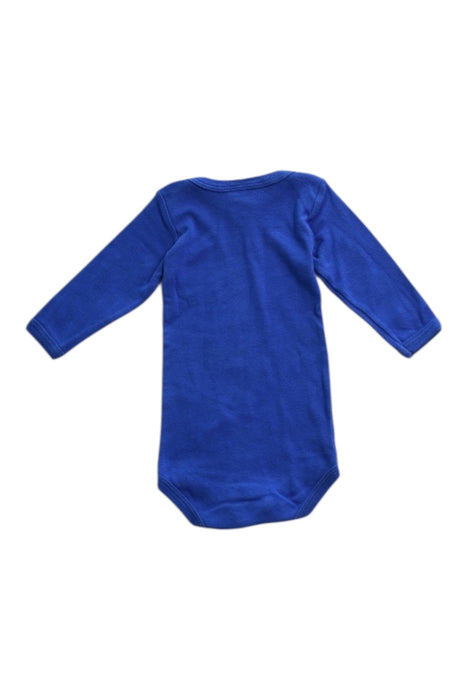A Blue Long Sleeve Bodysuits from Petit Bateau in size 0-3M for boy. (Back View)