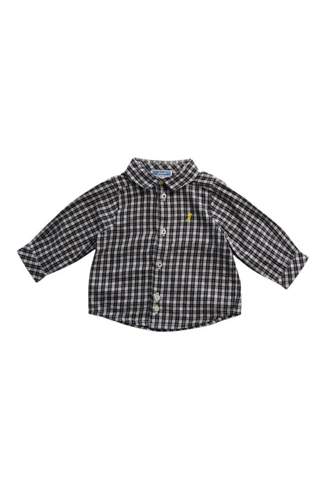 A Black Long Sleeve Shirts from Jacadi in size 3-6M for boy. (Front View)
