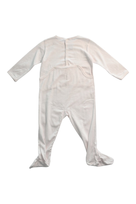 A White Onesies from Petit Bateau in size 12-18M for girl. (Back View)