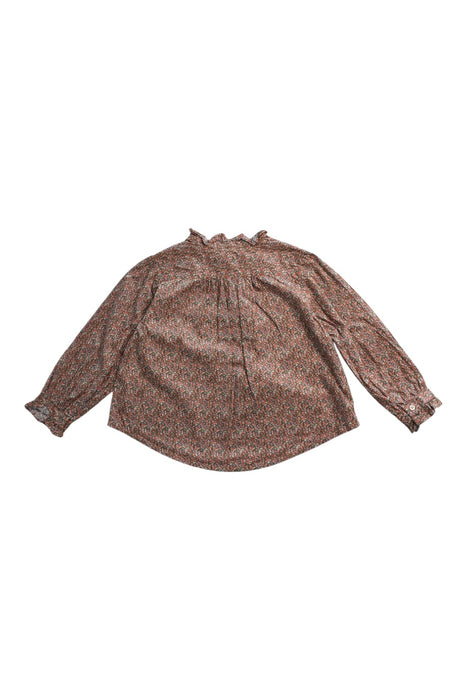 A Brown Long Sleeve Tops from Bonton in size 4T for girl. (Back View)
