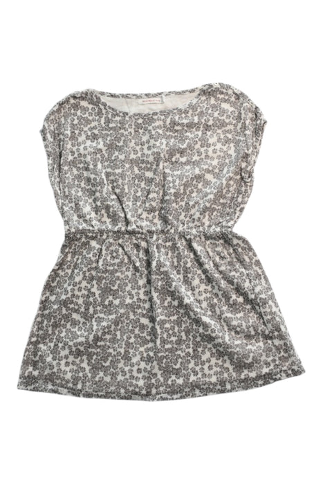 A Grey Short Sleeve Dresses from Monoprix in size 4T for girl. (Front View)