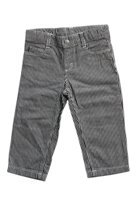 A Black Jeans from Petit Bateau in size 6-12M for boy. (Front View)