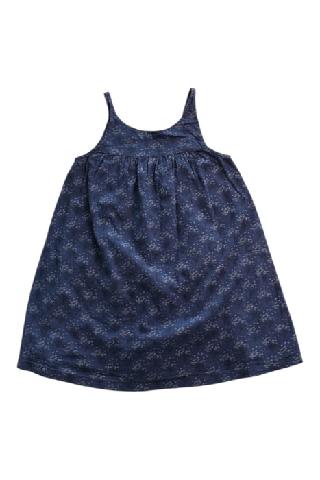 A Navy Sleeveless Dresses from Monoprix in size 4T for girl. (Front View)