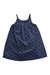 A Navy Sleeveless Dresses from Monoprix in size 4T for girl. (Front View)