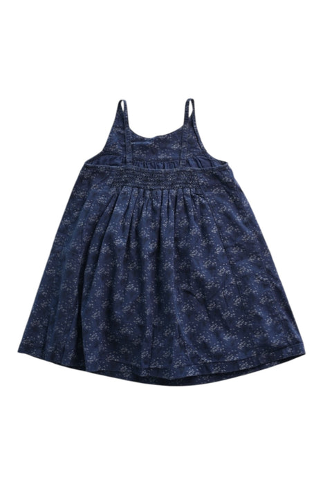 A Navy Sleeveless Dresses from Monoprix in size 4T for girl. (Back View)