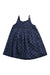 A Navy Sleeveless Dresses from Monoprix in size 4T for girl. (Back View)