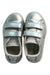 A Silver Sneakers from Lacoste in size 12-18M for girl. (Front View)