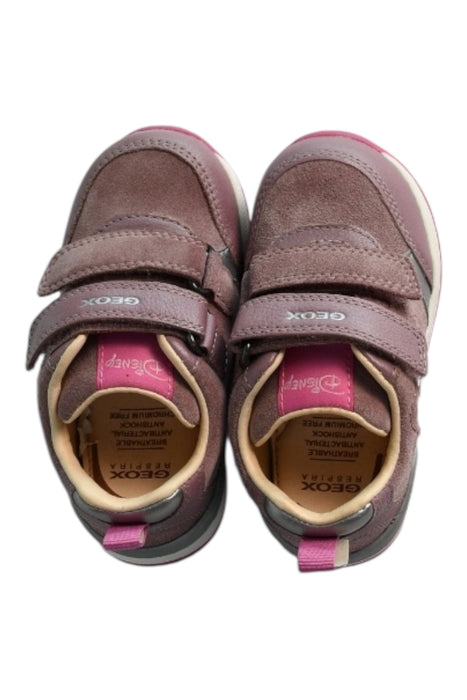 A Brown Sneakers from Geox in size 18-24M for girl. (Front View)