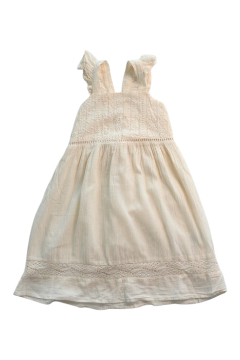 A Pink Sleeveless Dresses from Bonheur du Jour in size 4T for girl. (Front View)