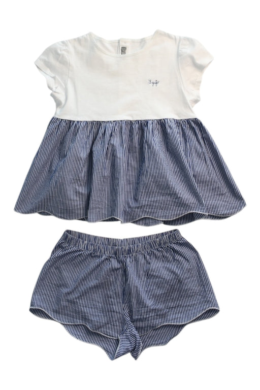 A White Shorts Sets from Il Gufo in size 8Y for girl. (Front View)