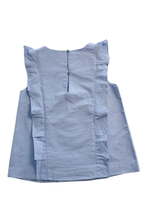 A Blue Sleeveless Tops from Jacadi in size 8Y for girl. (Back View)