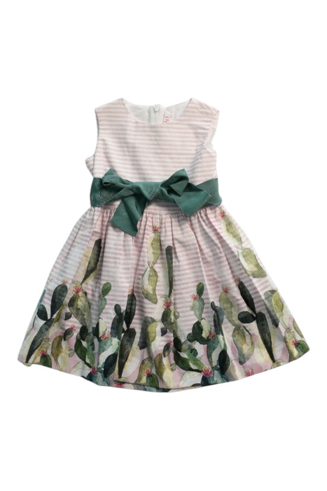 A Multicolour Sleeveless Dresses from Il Gufo in size 2T for girl. (Front View)