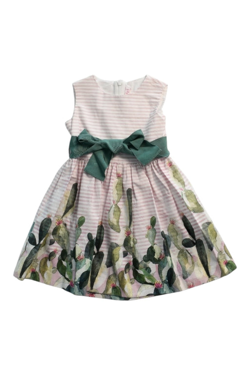 A Multicolour Sleeveless Dresses from Il Gufo in size 2T for girl. (Front View)