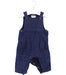 A Navy Long Overalls from Jacadi in size 3-6M for girl. (Front View)