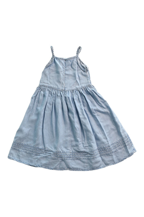 A Blue Sleeveless Dresses from Mayoral in size 7Y for girl. (Back View)