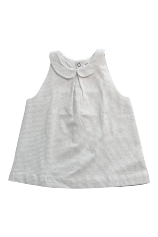 A White Sleeveless Tops from Jacadi in size 8Y for girl. (Front View)