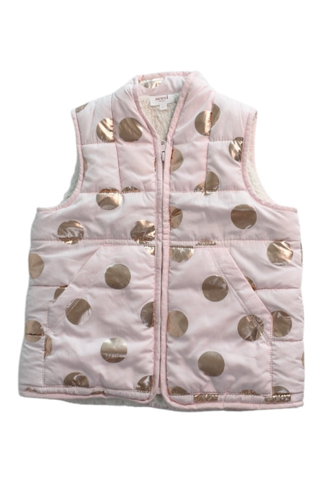 A Pink Outerwear Vests from Seed in size 7Y for girl. (Front View)