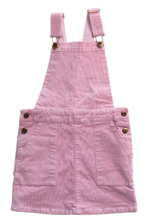 A Pink Overall Dresses from Seed in size 6T for girl. (Front View)