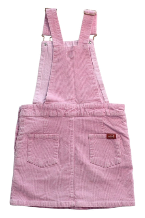 A Pink Overall Dresses from Seed in size 6T for girl. (Back View)