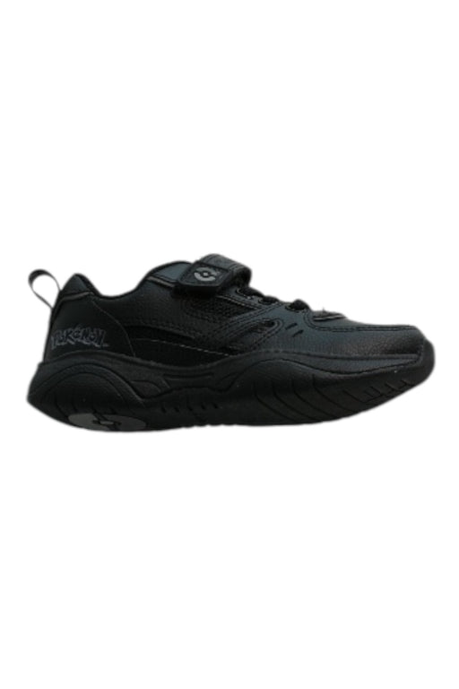 A Black Sneakers from Clarks in size 5T for boy. (Back View)