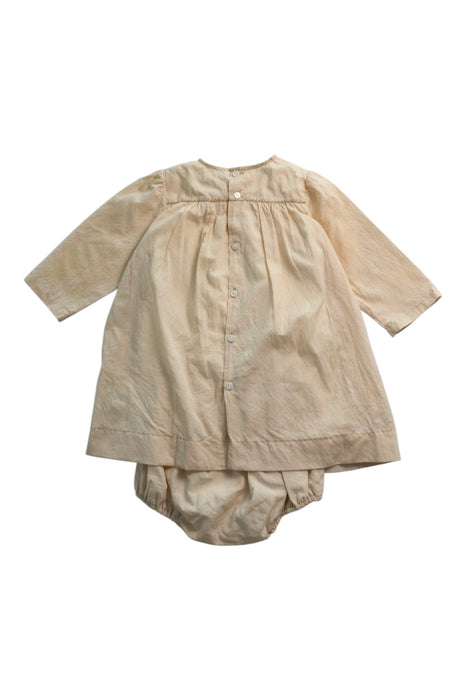 A Beige Dress Sets from Caramel in size 2T for girl. (Back View)