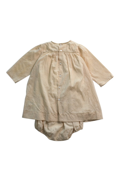 A Beige Dress Sets from Caramel in size 2T for girl. (Back View)