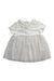 A White Short Sleeve Dresses from Petit Bateau in size 3-6M for girl. (Front View)