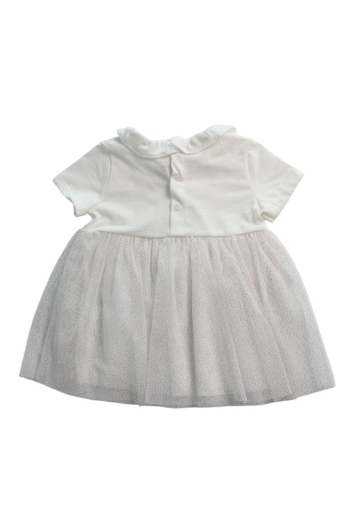 A White Short Sleeve Dresses from Petit Bateau in size 3-6M for girl. (Back View)