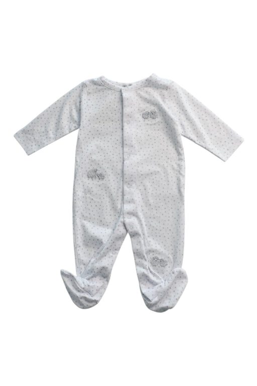 A White Onesies from Kissy Kissy in size 3-6M for neutral. (Front View)