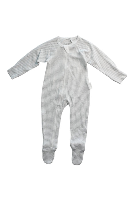 A Grey Onesies from Purebaby in size 3-6M for neutral. (Front View)