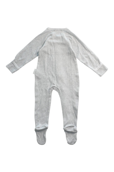 A Grey Onesies from Purebaby in size 3-6M for neutral. (Back View)