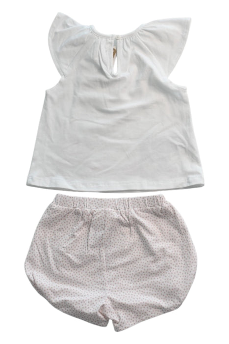 A White Shorts Sets from Mayoral in size 6-12M for girl. (Back View)