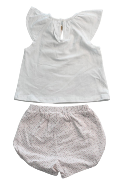 A White Shorts Sets from Mayoral in size 6-12M for girl. (Back View)