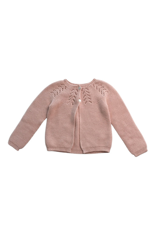 A Pink Cardigans from La Coqueta in size 12-18M for girl. (Front View)