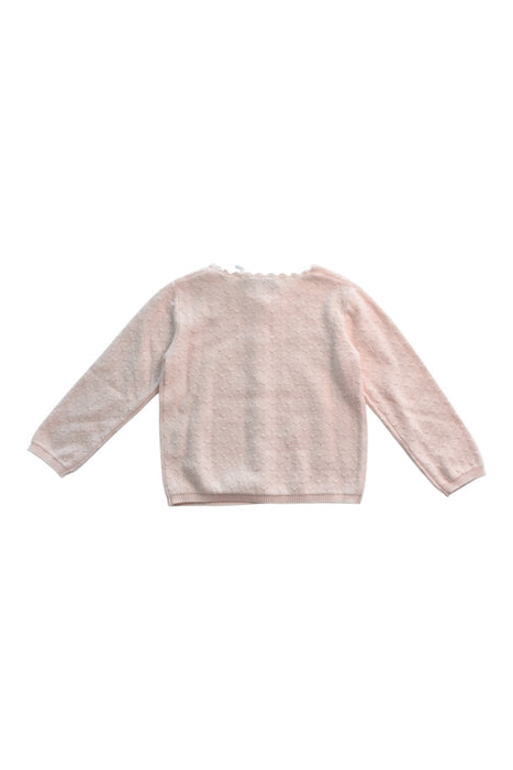 A Pink Cardigans from Tartine et Chocolat in size 2T for girl. (Back View)