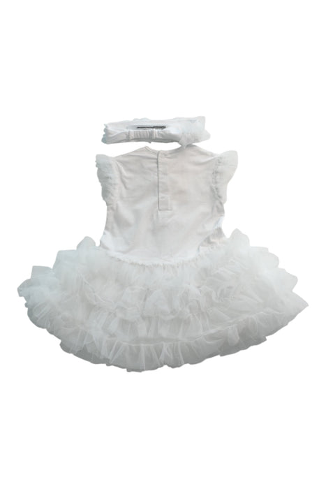 A White Dress Sets from Mayoral in size 6-12M for girl. (Back View)