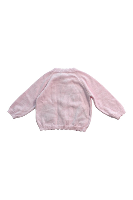 A Pink Cardigans from Lapinou in size 3-6M for girl. (Back View)